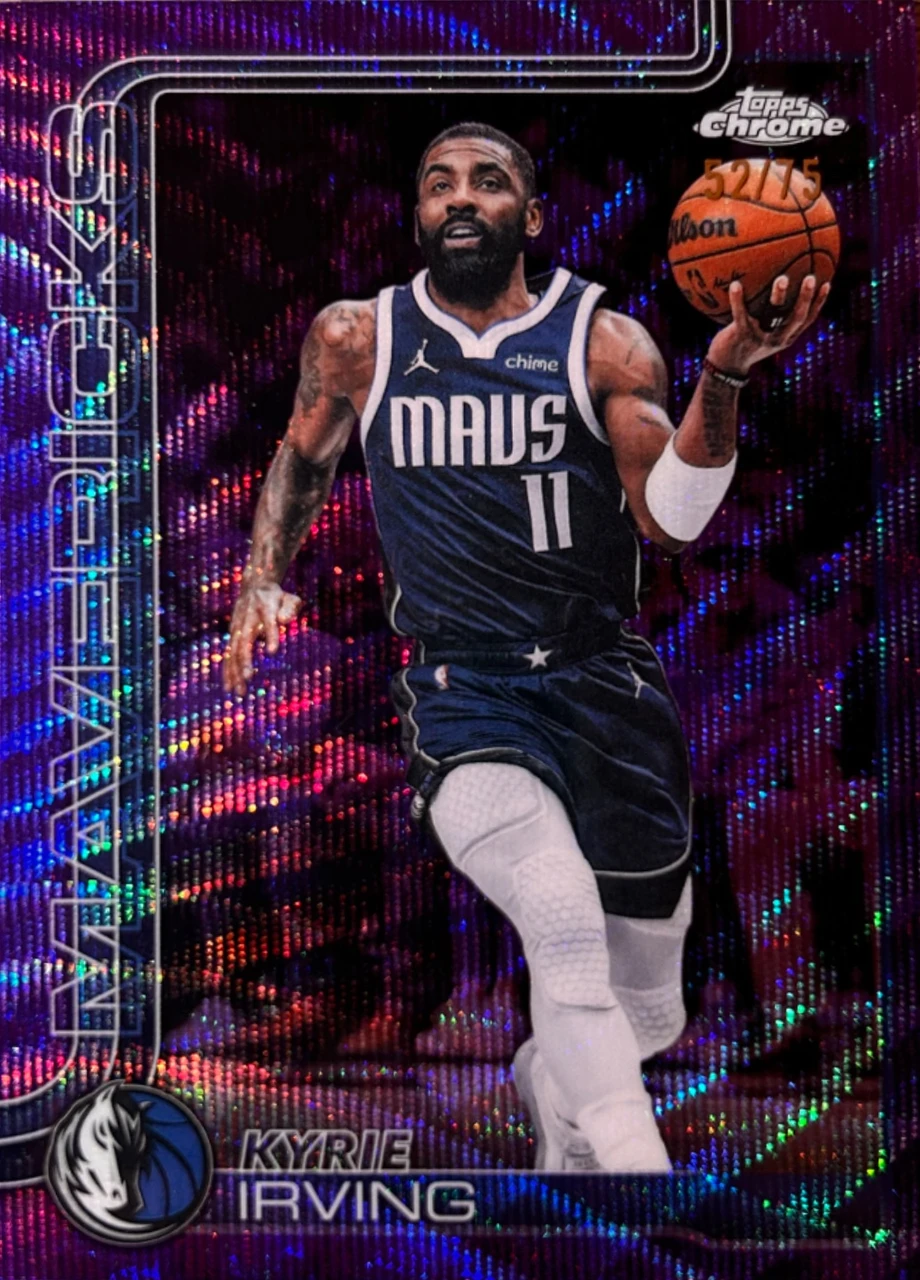 2025-26 Topps Chrome Basketball Kyrie Irving No.3 52/75 purple wave