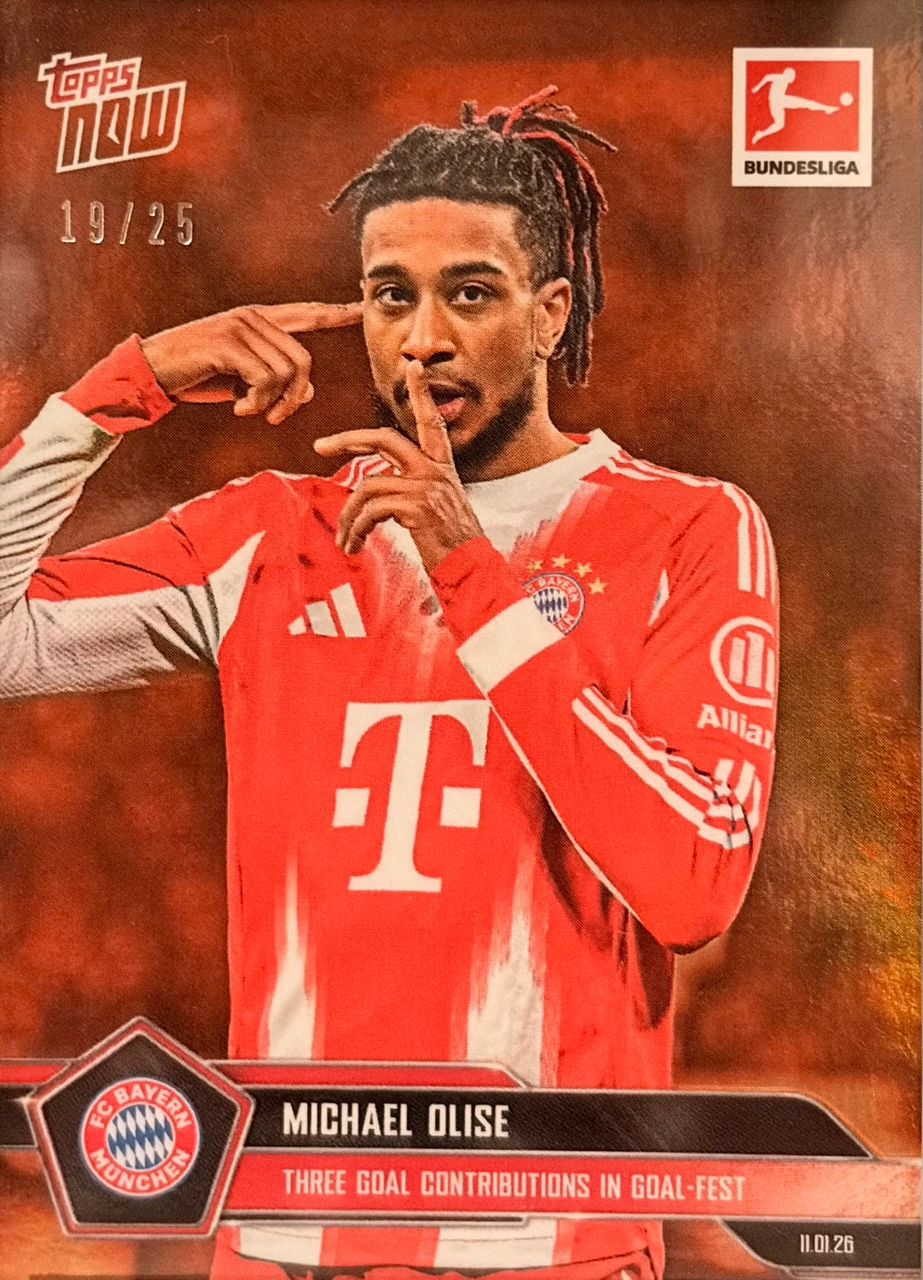 2025-26 Bundesliga Topps NOW Michael Olise /25