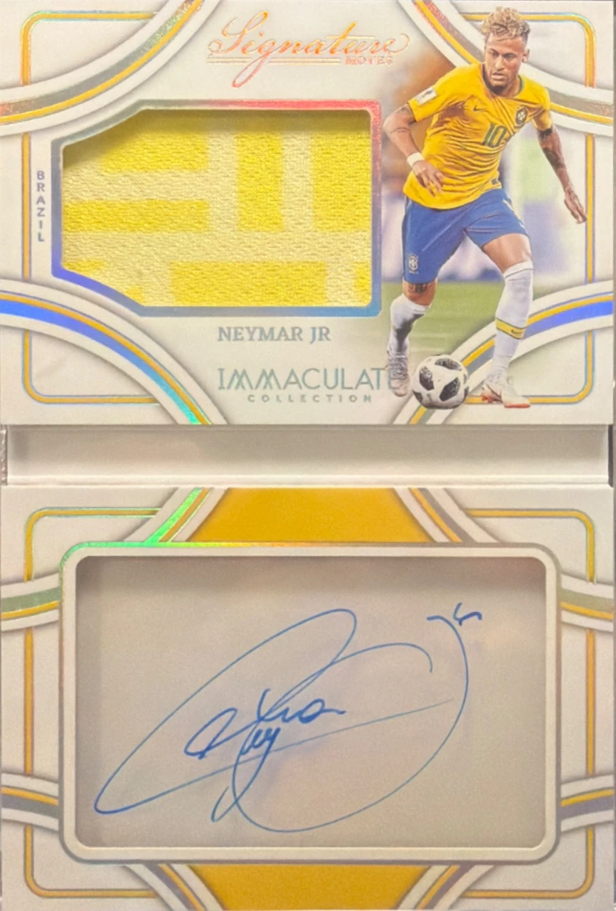 Panini Immaculate Collection Soccer Neymar Jr Signature Moves Auto /64 patch booklet