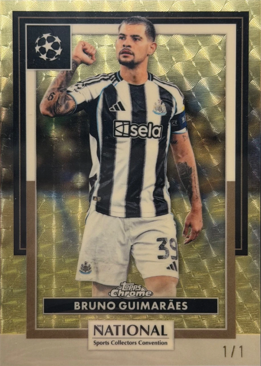 Topps Chrome UCL Bruno Guimarães NSCC National Superfractor 1/1