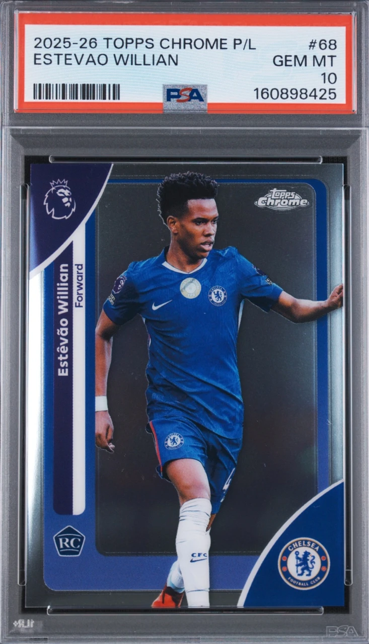 2025-26 Topps Chrome P/L Estevao Willian #68 PSA10