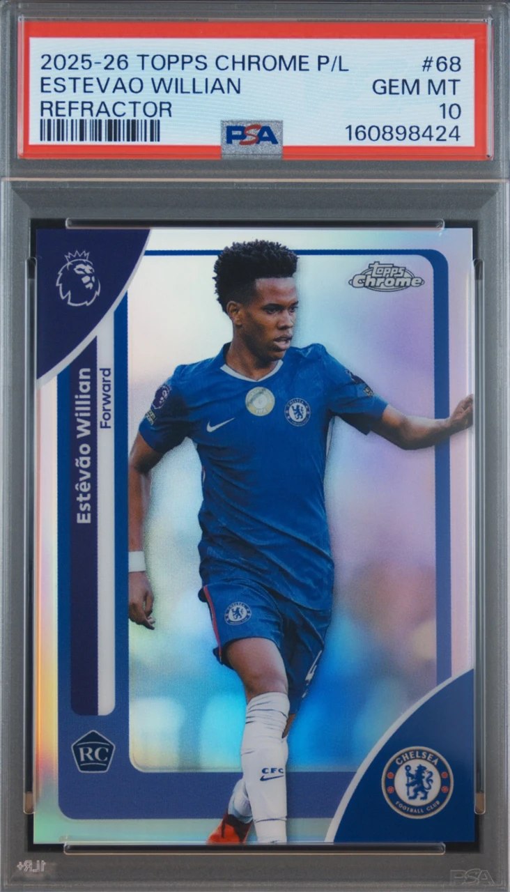 2025-26 Topps Chrome P/L Estevao Willian #68 Refractor PSA10