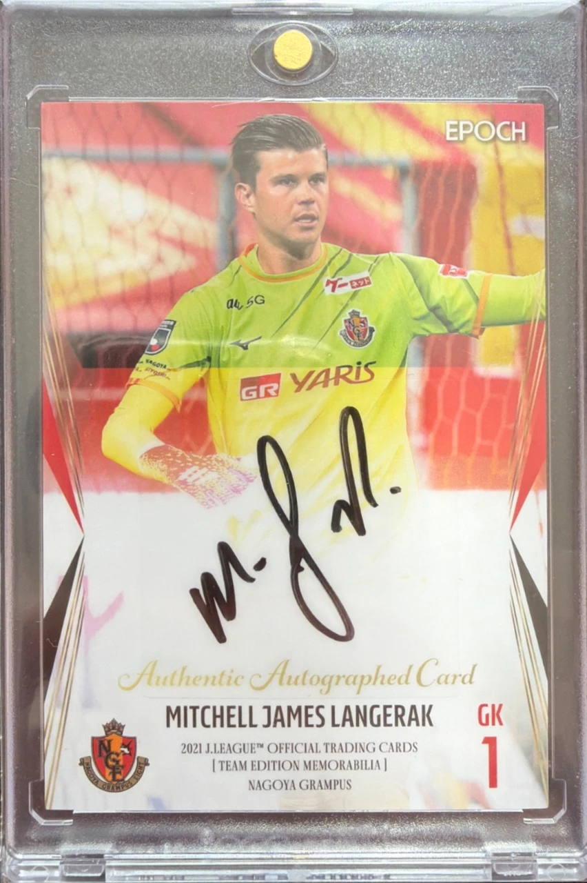 2021 Epoch J.League Nagoya Grampus Mitchell James Langerak Autograph