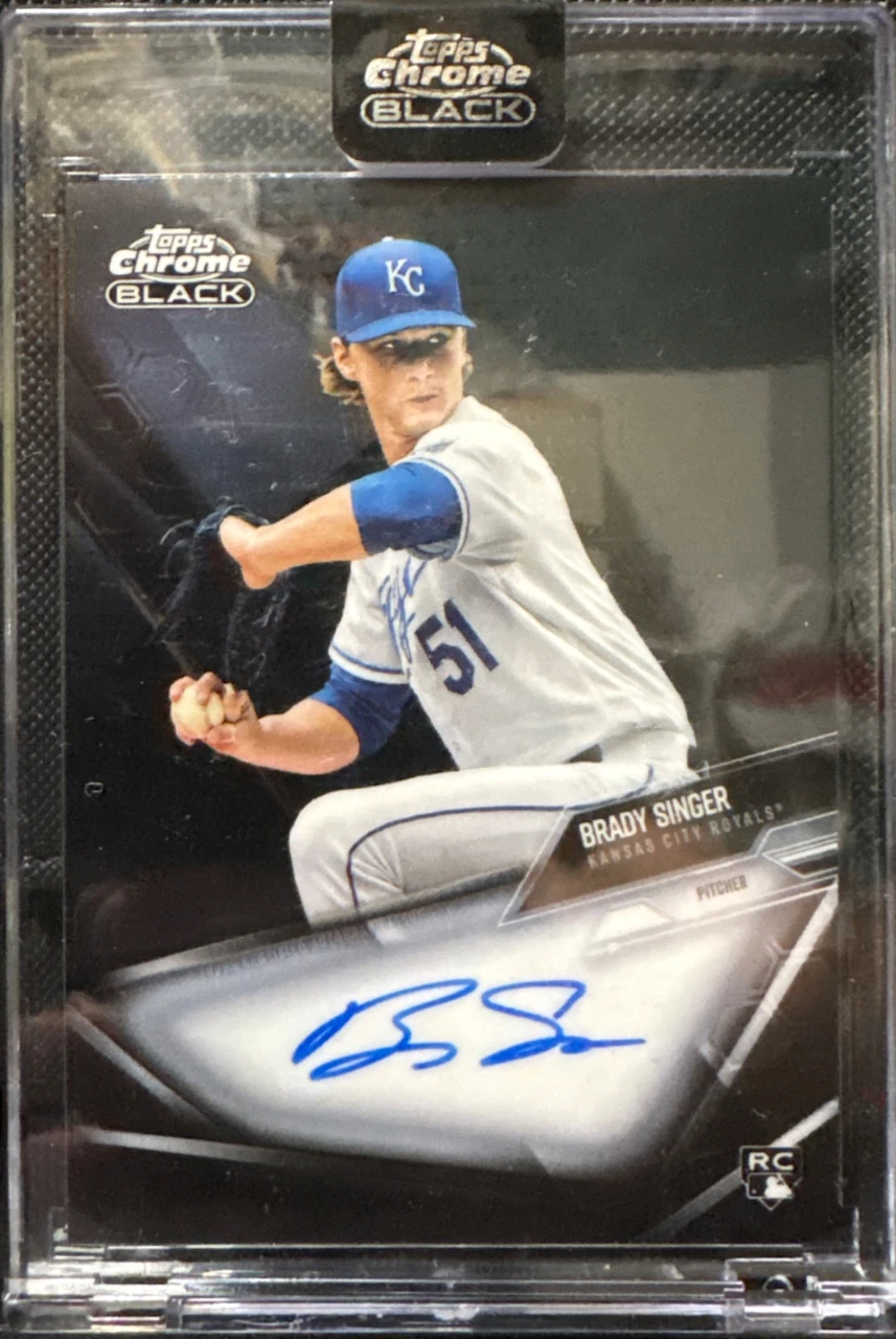 2021 Topps Chrome Black Autographs Brady Singer RC #CBA-BSI（ブレイディ・シンガー ルーキー直筆サインカード）