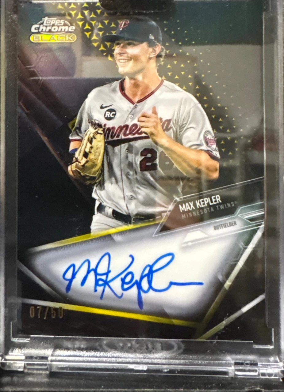2021 Topps Chrome Black Autographs Gold Refractor Max Kepler（シリアルナンバー: 07/50）