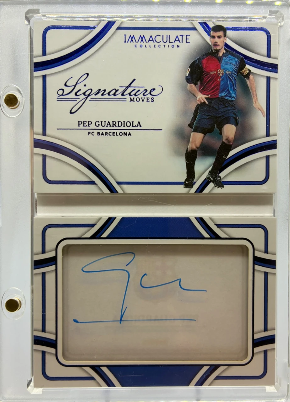2021-22 Panini Immaculate Collection Signature Moves Pep Guardiola