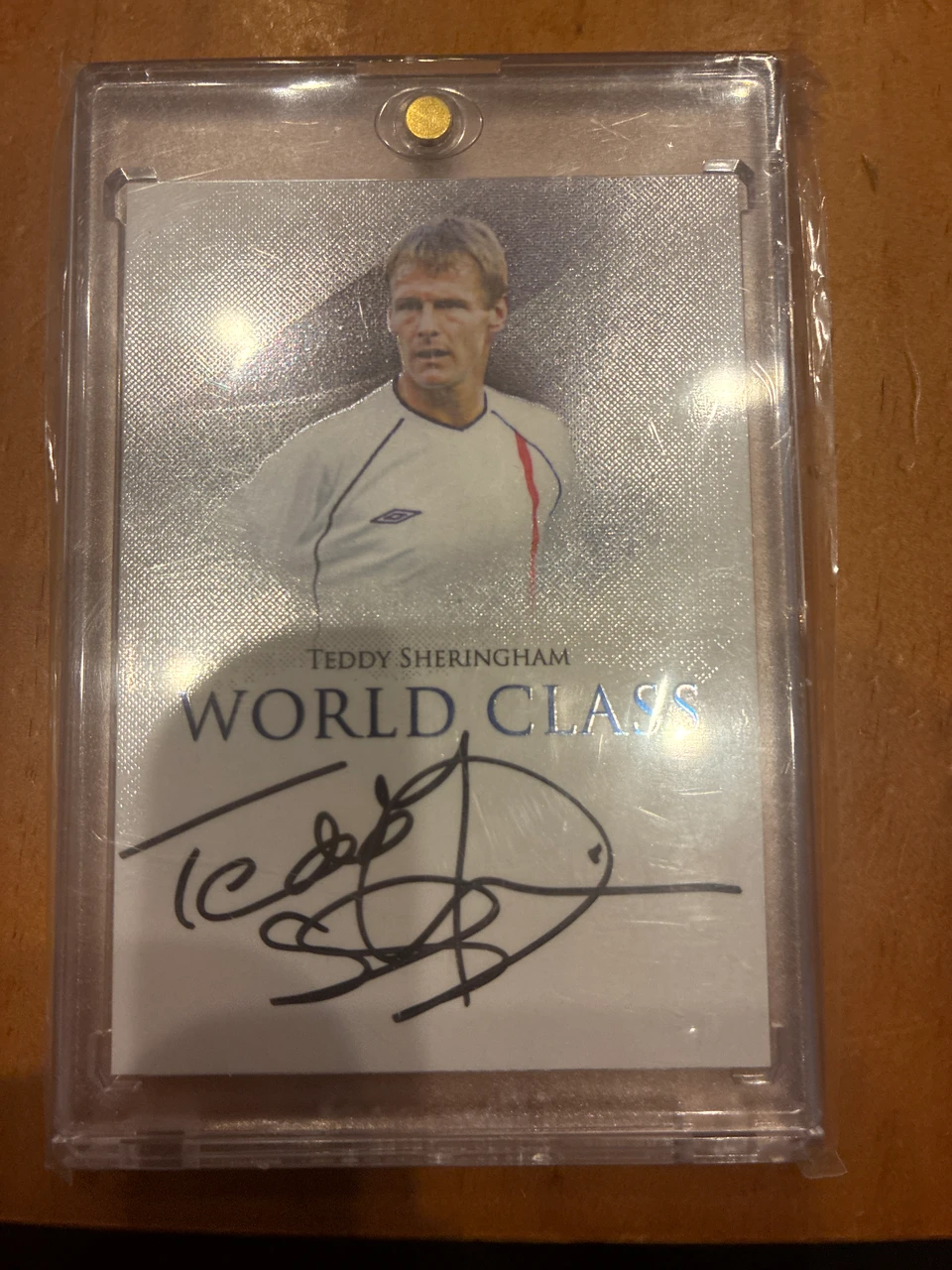 Teddy  Sheringham futera 08/08 on card auto