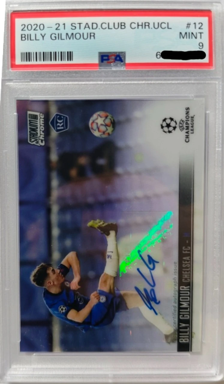 PSA9  2020-21 Topps Stadium Club Chrome UEFA Champions League Billy Gilmour　AUTO