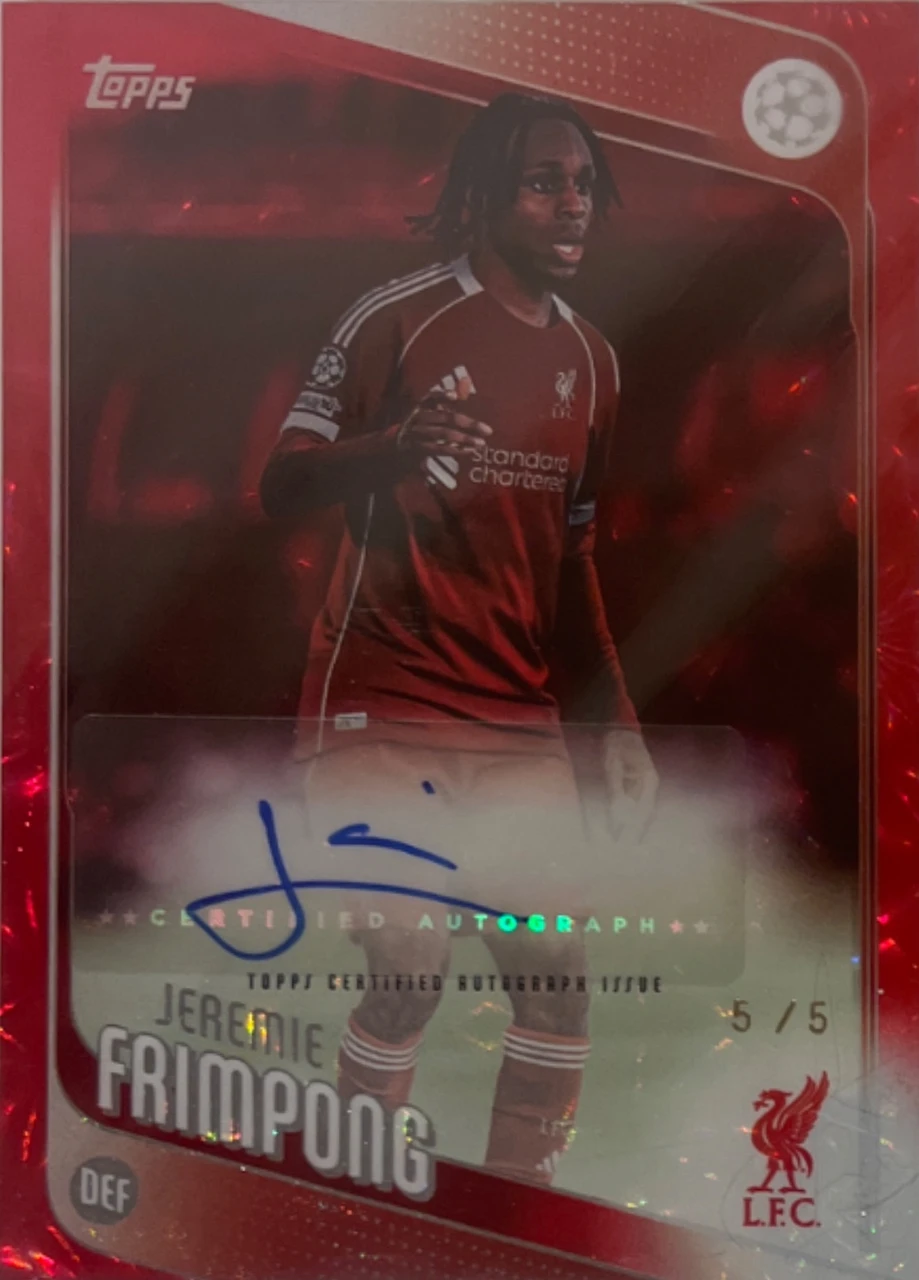 2025/26 TOPPS UEFA CLUB COMPETlTIONS JEREMIE FRIMPONG AUTOGRAPH /5