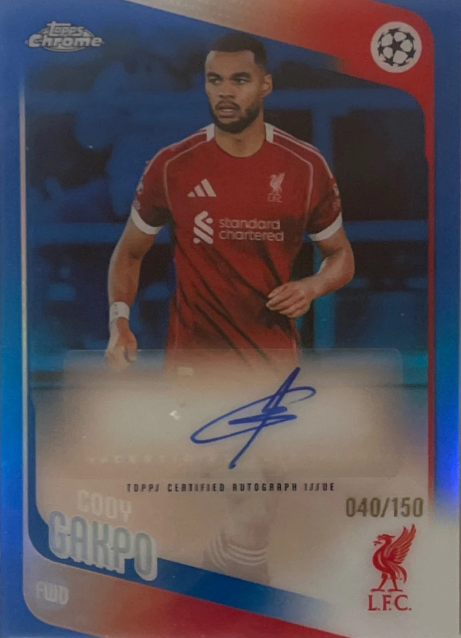 2025/26 TOPPS CHROME UEFA CLUB COMPETlTIONS CODY GAKPO AUTOGRAPH /75