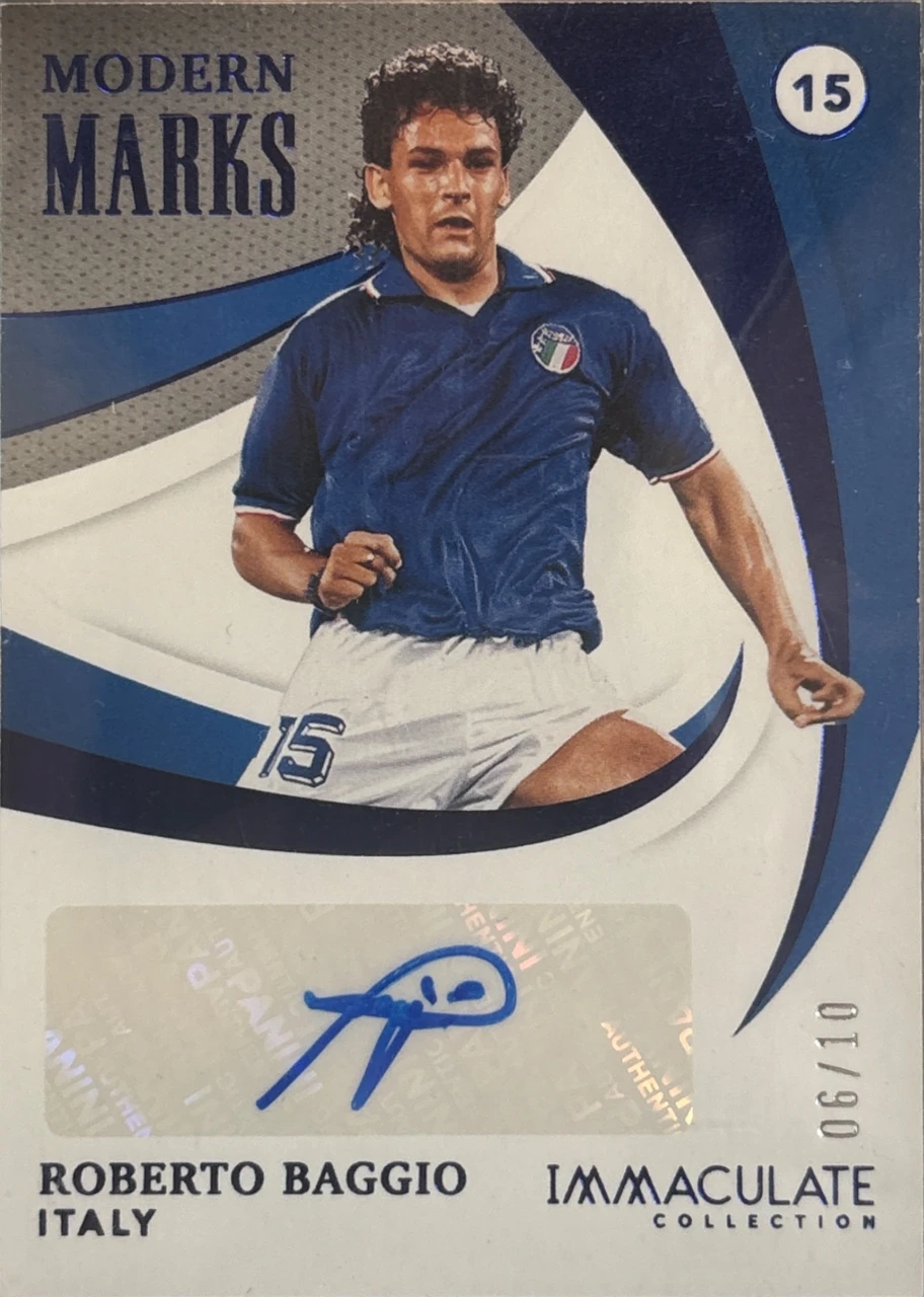 Roberto Baggio 2016 Panini Immaculate Collection Modern Marks