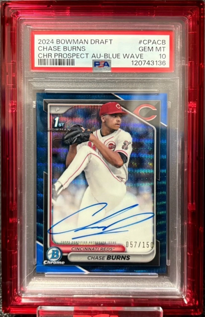 Topps Bowman CHASE BURNS 1st bowman auto 150枚限定 PSA10