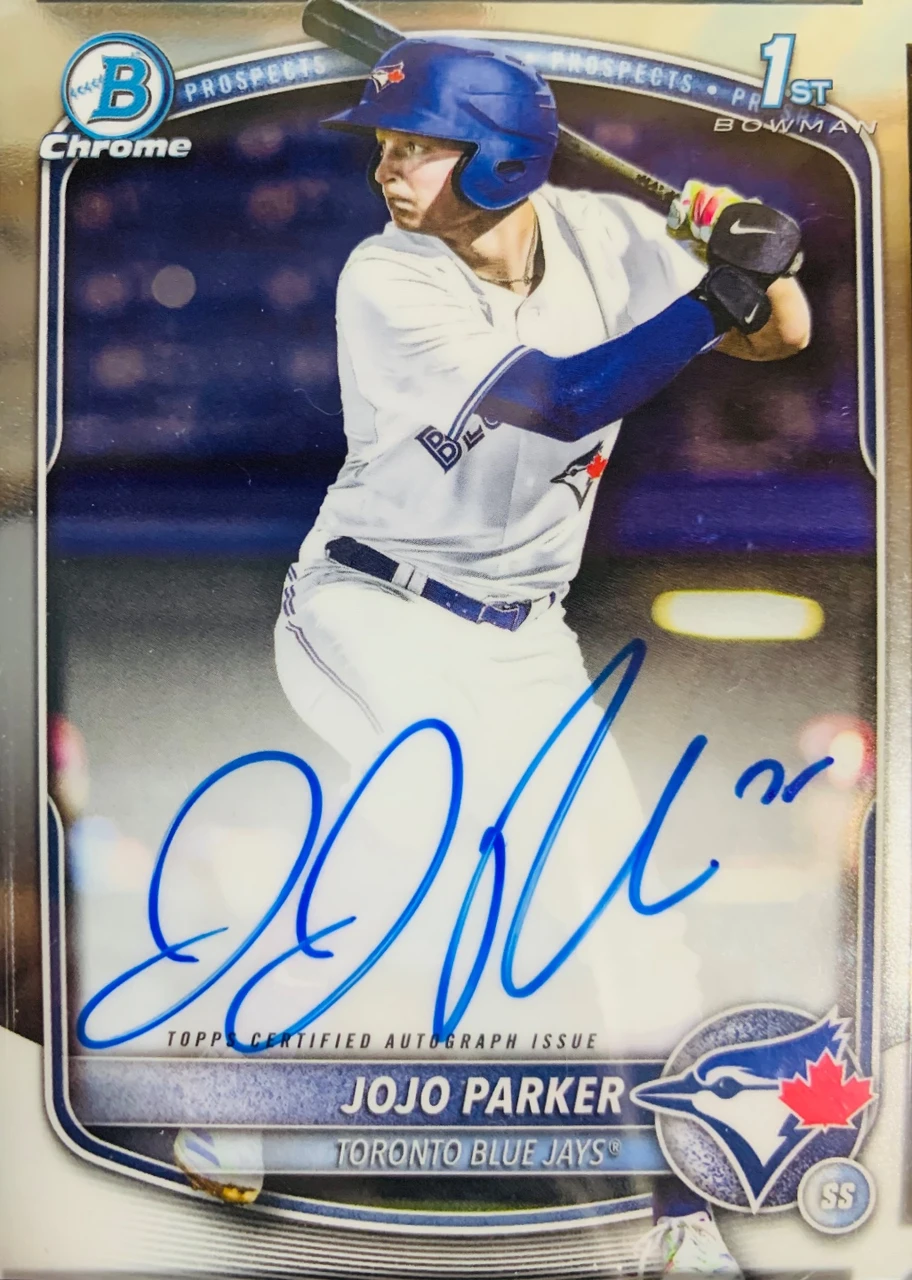 topps Bowman Chrome Prospect Autograph Jojo Parker 1st