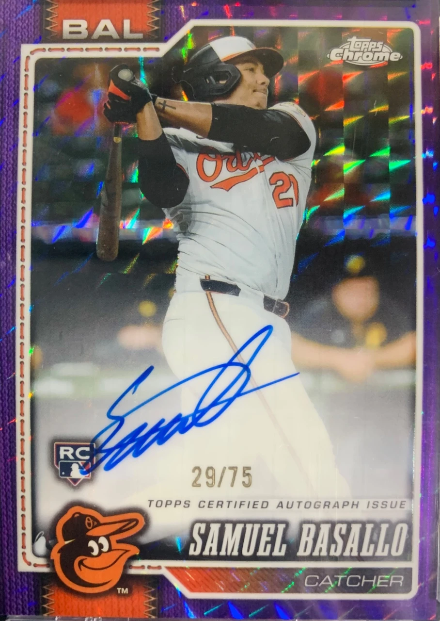 Topps Chrome Samuel Basallo Rookie Autograph 75シリアル