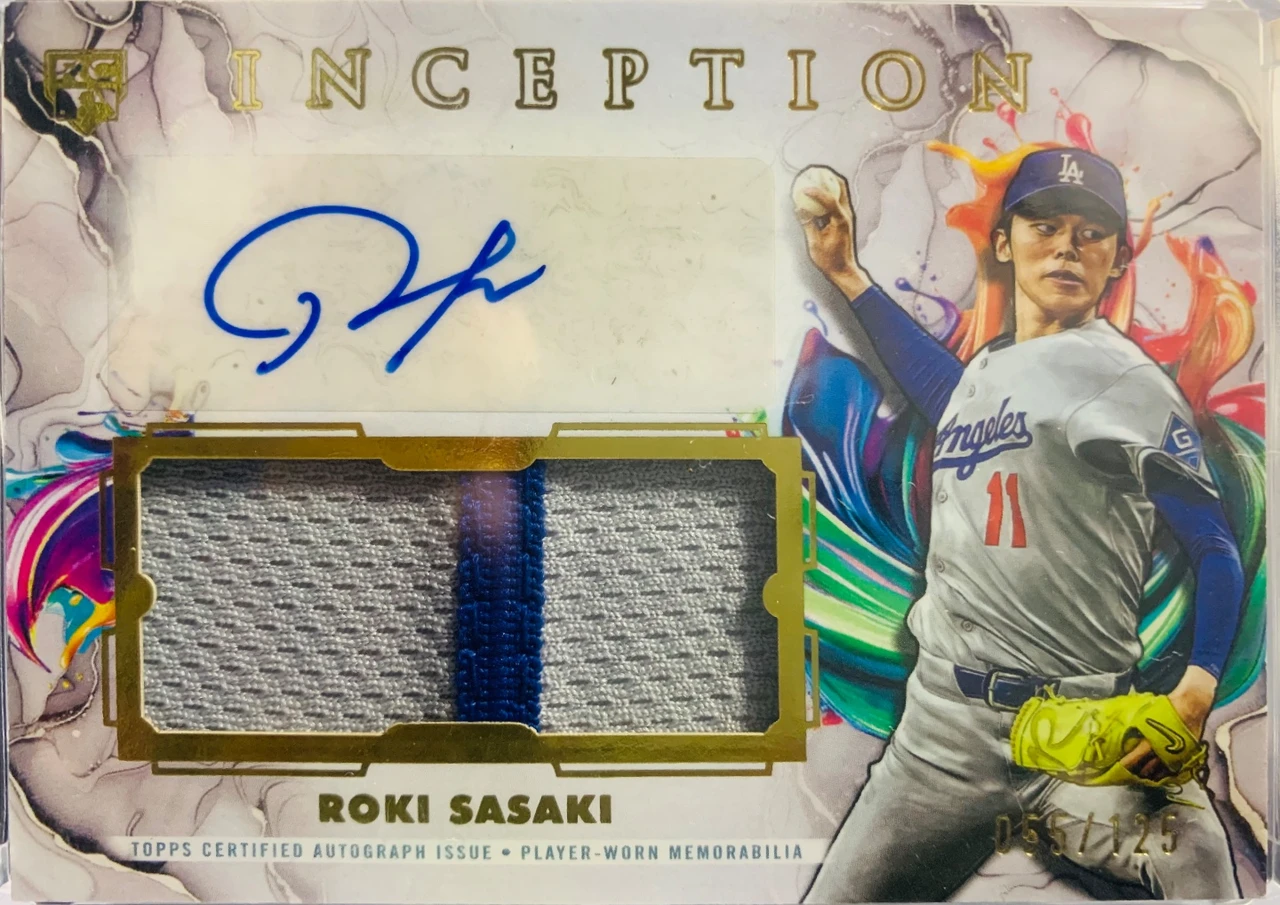Topps Inception Roki Sasaki Autograph Patch 125シリアル