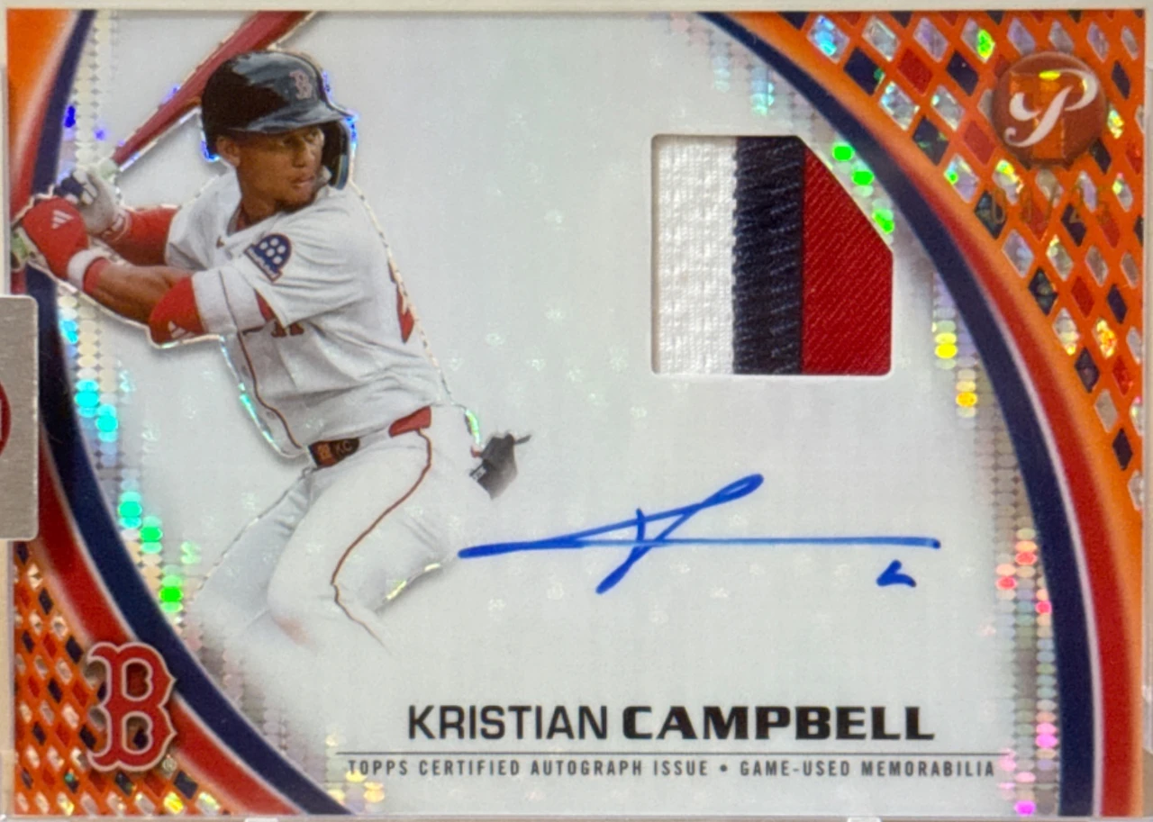 2026 Topps Pristine Pristine Pieces Autograph Relic Kristian Campbell /25