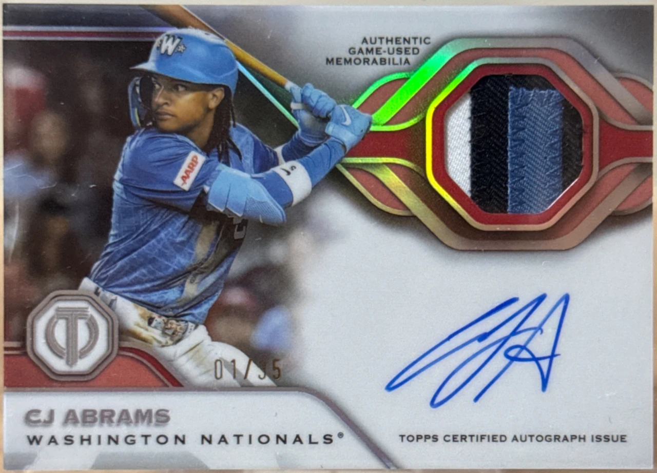 2026 Topps Tribute CJ Abrams Autograph Patch Card /35