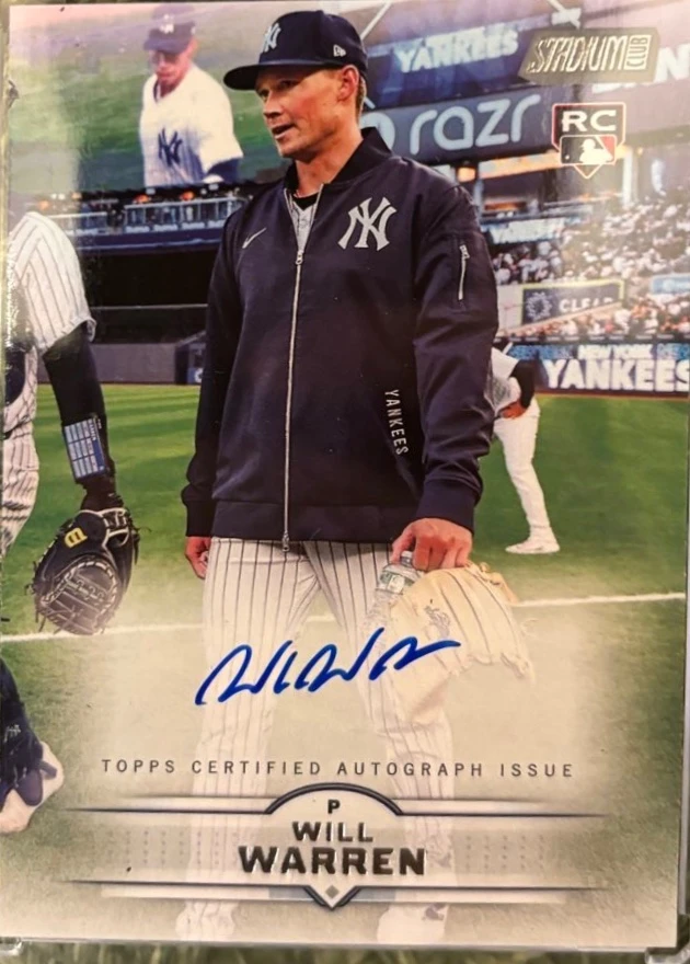 2025 Topps Stadium Club Will Warren Autograph