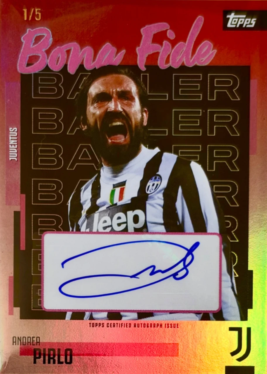 Andrea Pirlo 2025/26 Topps Team Set Juventus Bona Fide Baller Autograph
