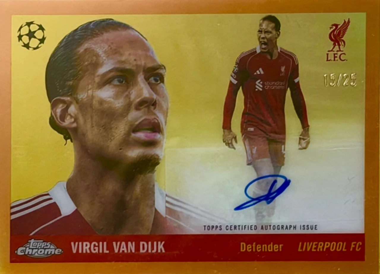 2025/26 Topps Chrome Virgil Van Dijk Autograph