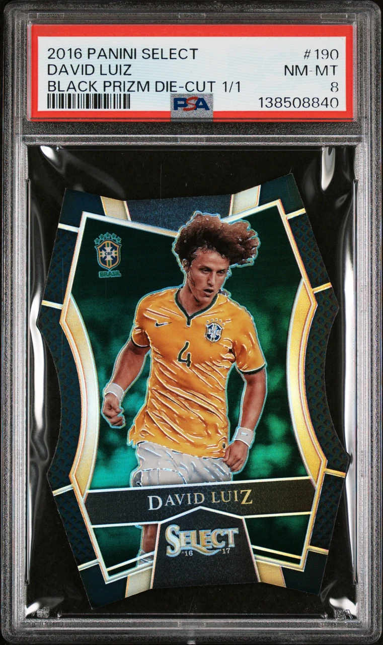 2018 Panini Select Soccer Mezzanine Black Prizm Die-cut David Luiz 1/1