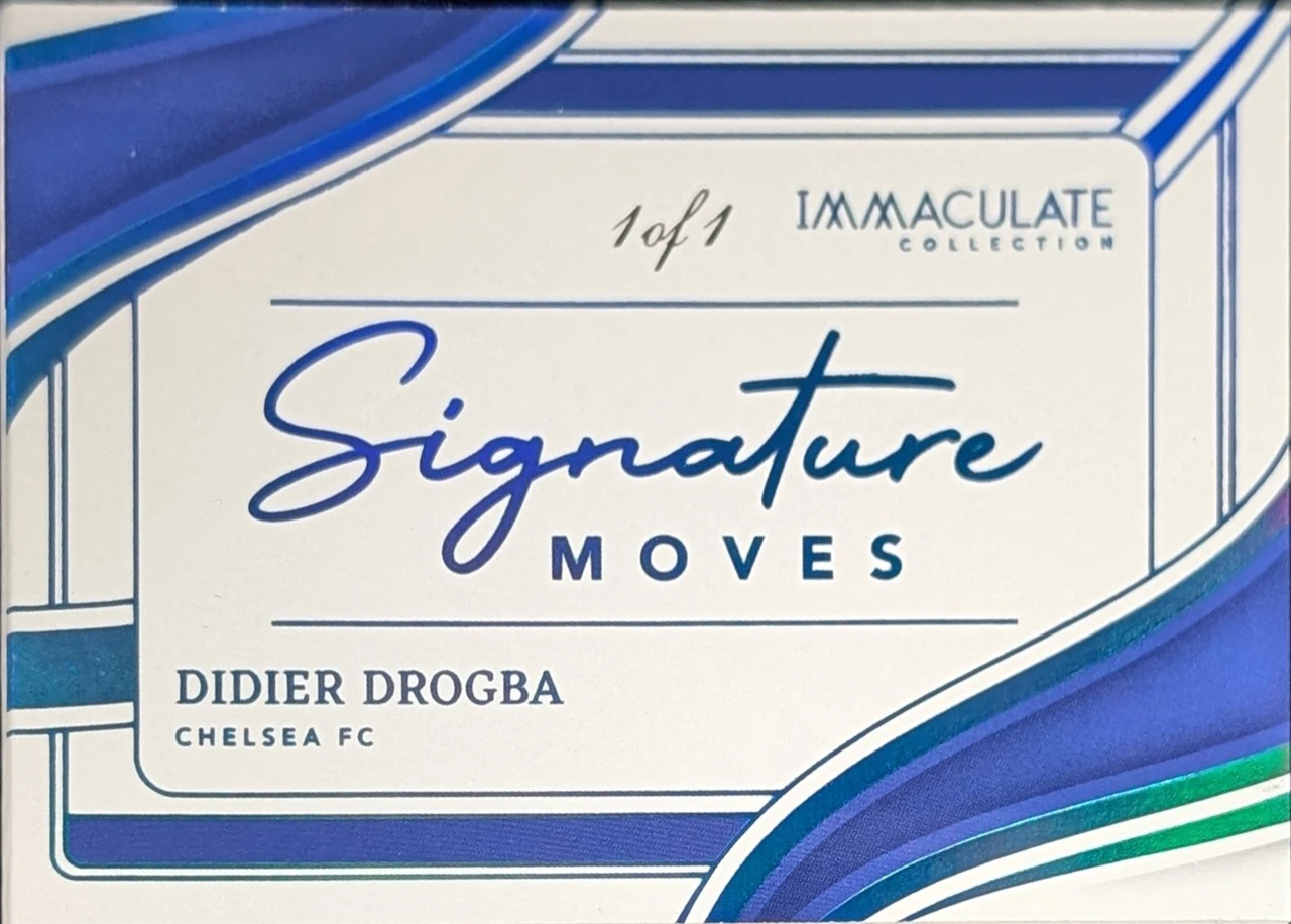 2023/24 Panini Immaculate Soccer Signature Moves Platinum Didier Drogba 1/1