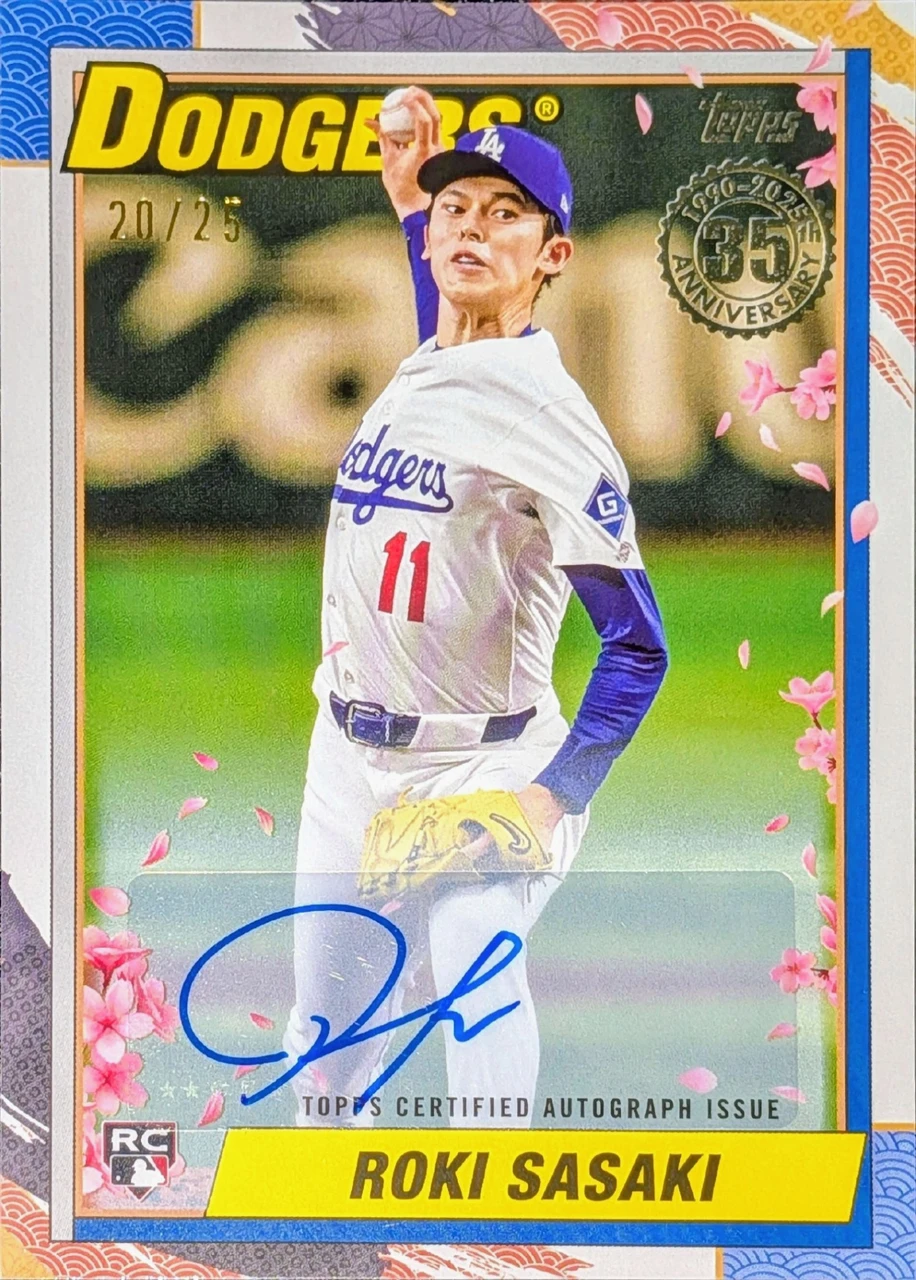 2025 Topps Update Baseball Japan Edition 佐々木朗希 1990 TOPPS BASEBALL JAPAN AUTOGRAPH