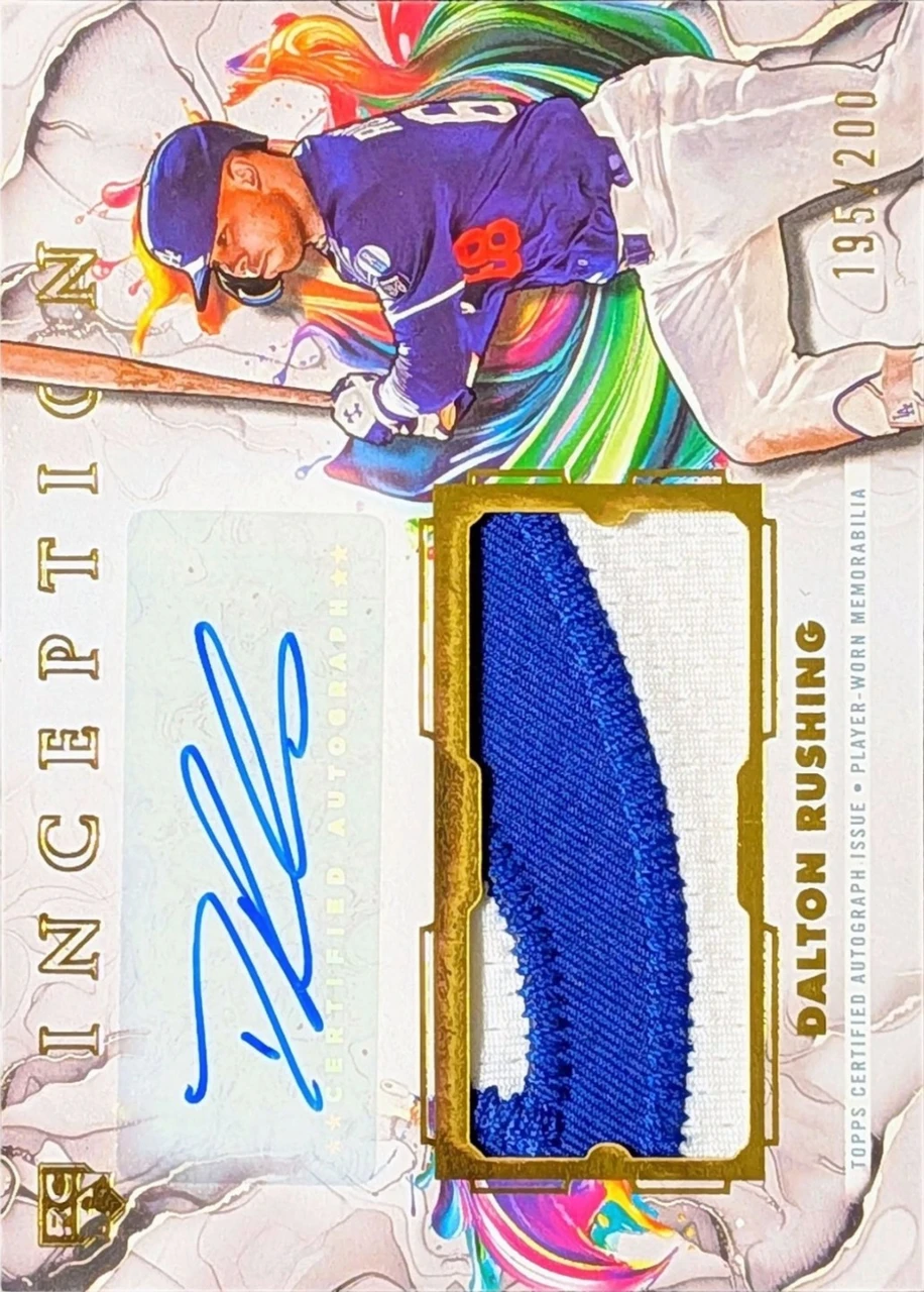 2025 TOPPS INCEPTION BASEBALL ダルトン・ラッシング AUTOGRAPH PATCH