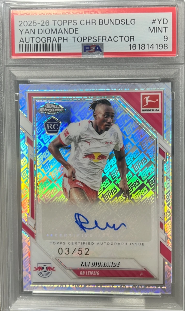 2025-26 Topps Chrome Bundesliga Yan Diomande AUTO Topps Fractor