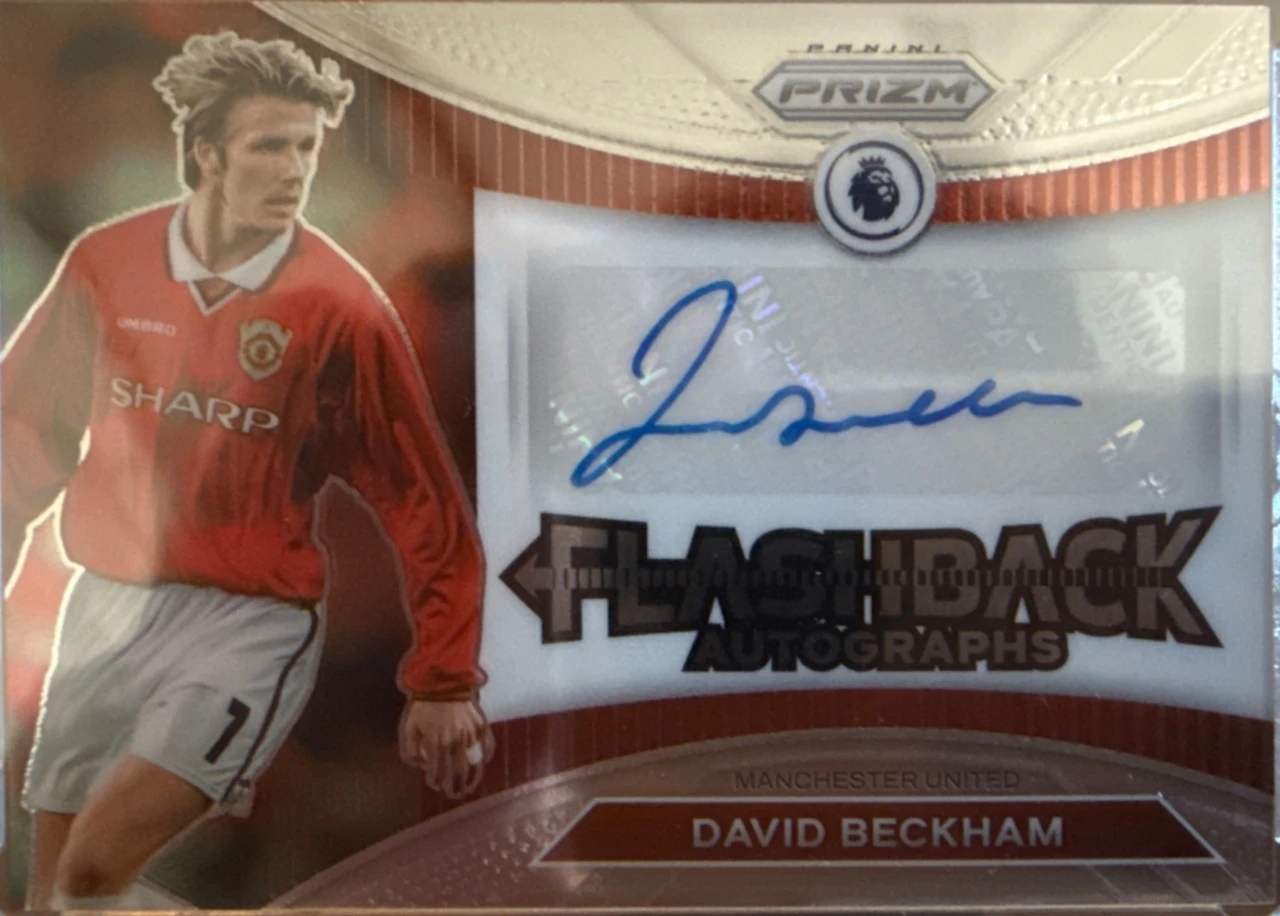 2021-22 Panini Prizm Premier League Flashback Autographs David Beckham