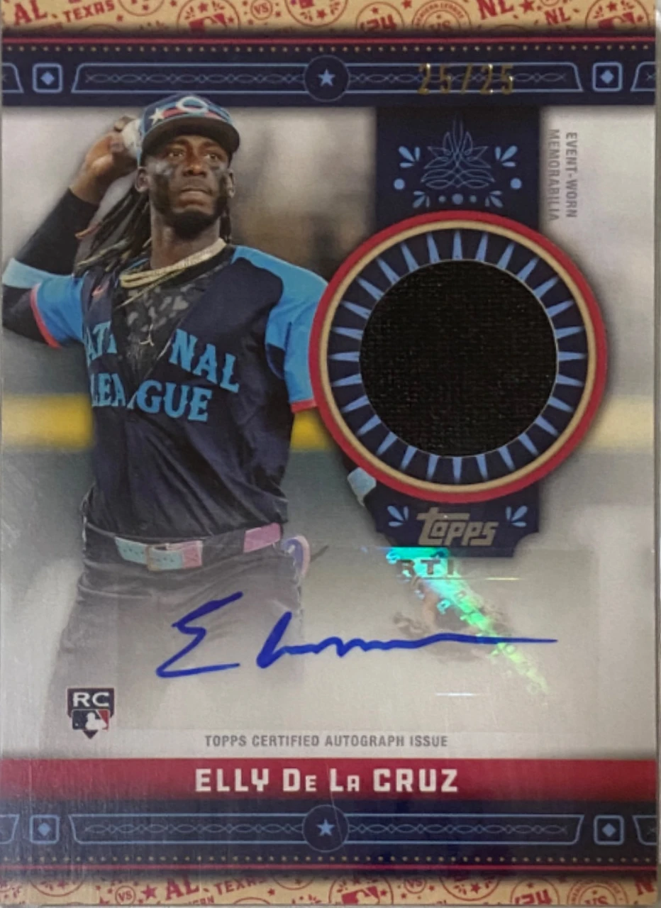 Topps 2024 update series Elly De La CRUZ All Star Relic Auto /25 Last Nomber