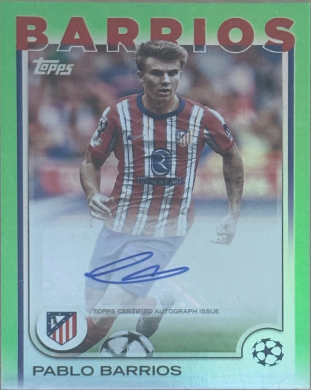 2024-25 Topps UEFA Champions League Pablo Barrios Autograph