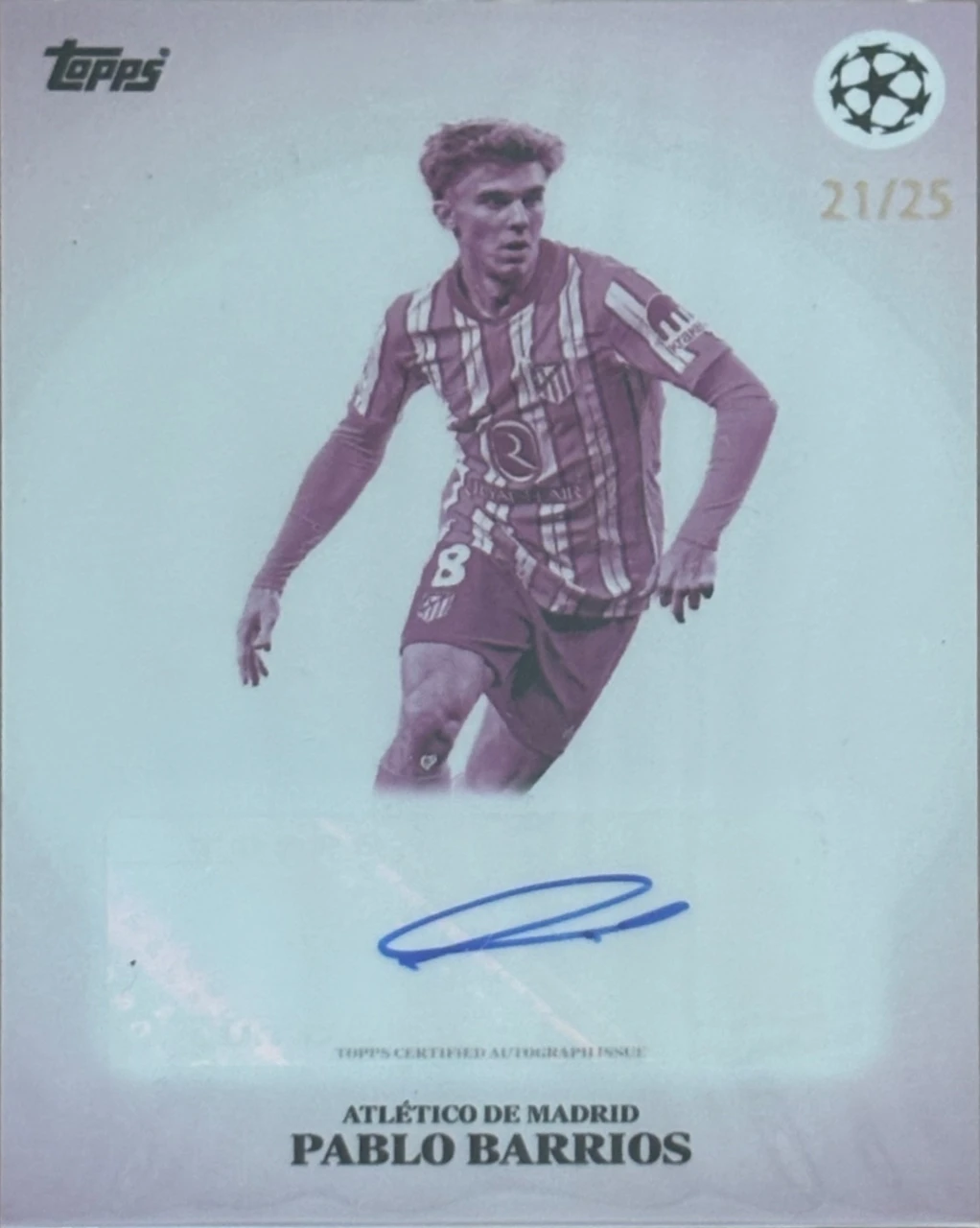 2025 Topps UEFA Champions League Pablo Barrios Autograph