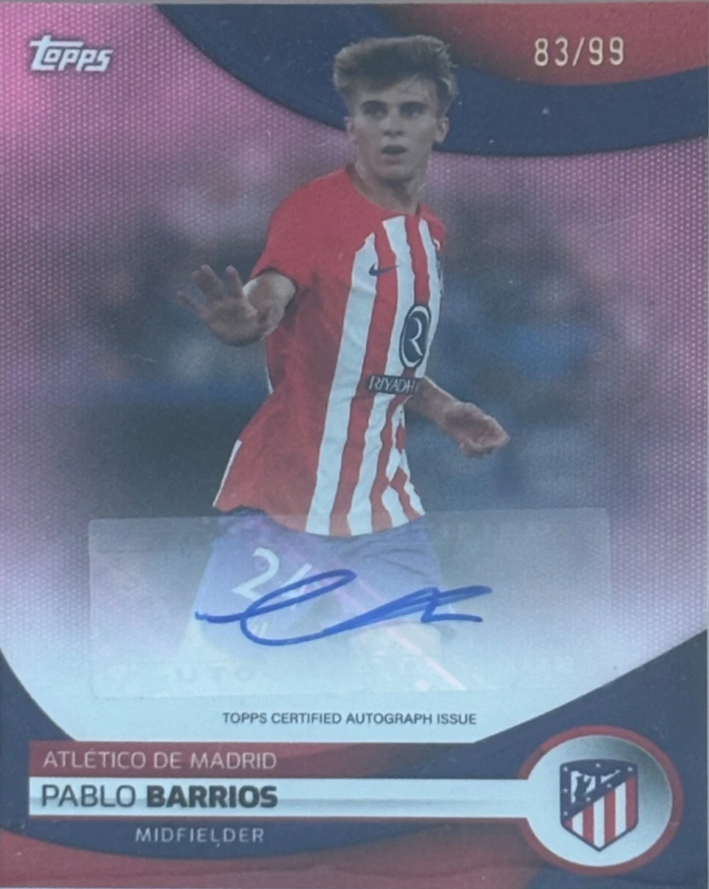 2023-24 Topps Pablo Barrios Autograph