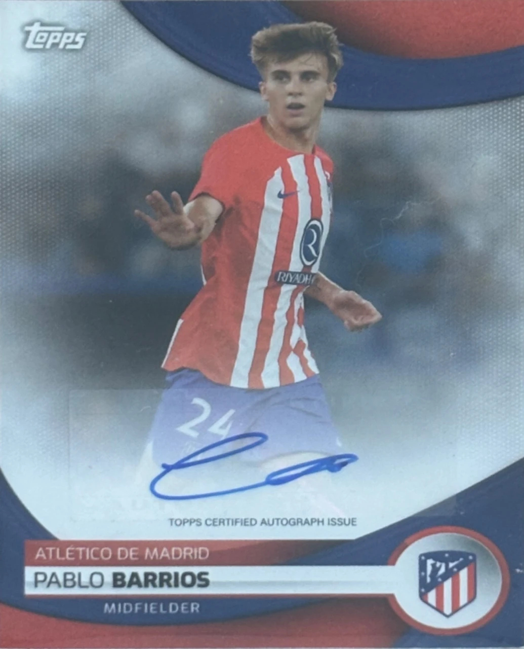 2023-24 Topps UEFA Club Competitions Pablo Barrios Autograph