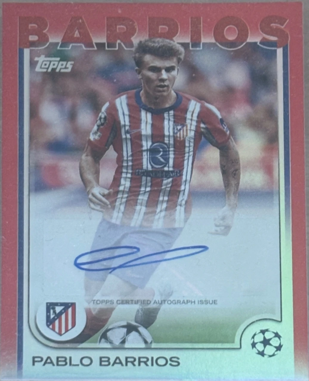 2024-25 Topps UEFA Champions League Pablo Barrios Autograph