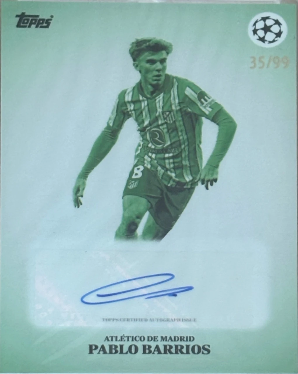 2025 Topps UEFA Champions League Pablo Barrios Autograph
