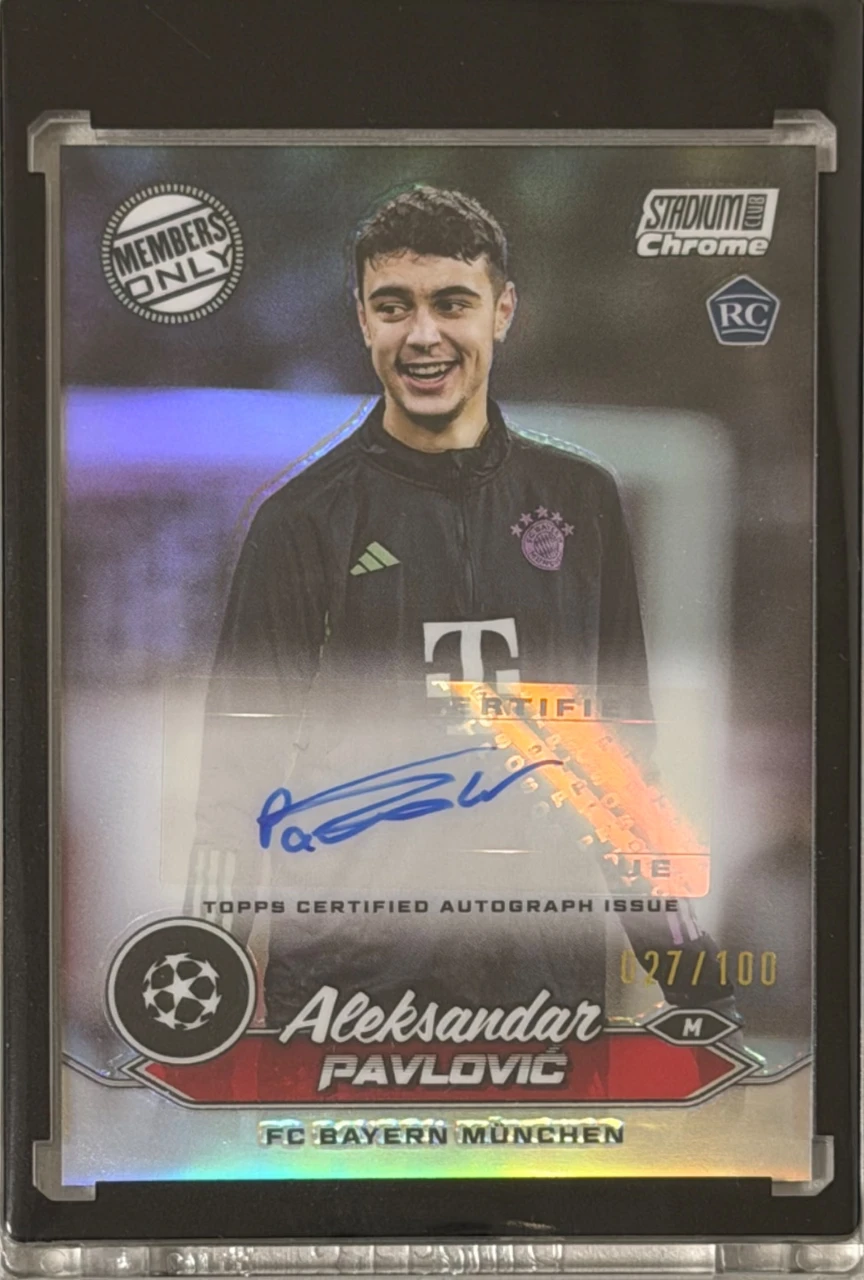 2023-24 TOPPS STADIUM CLUB CHROME UEFA CLUB COMPETITIONS #A45 ALEKSANDAR PAVLOVIC MO IMAGE VAR-AUTOGRAPH
