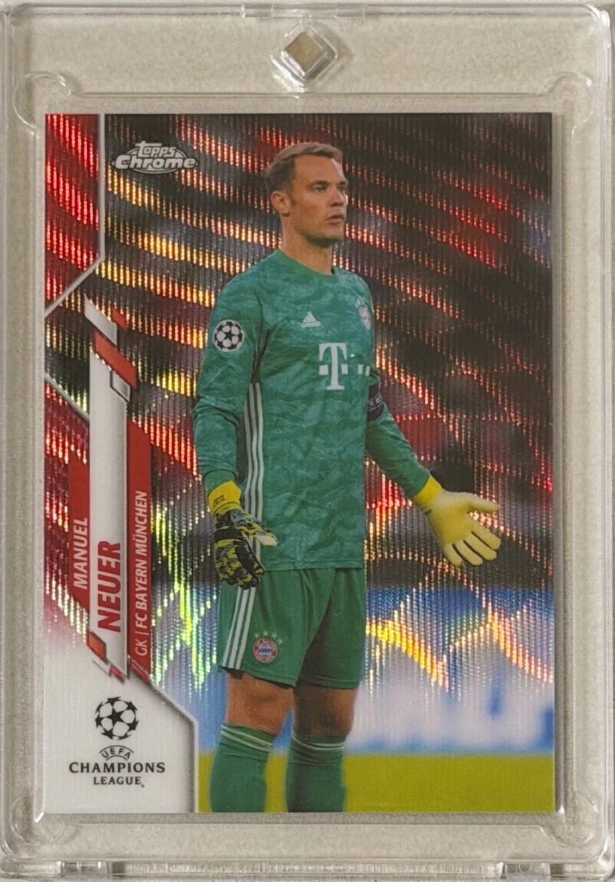 2019-20 Topps Chrome UEFA Champi ons League Red Wave Refractor #68 Manuel Neuer /10