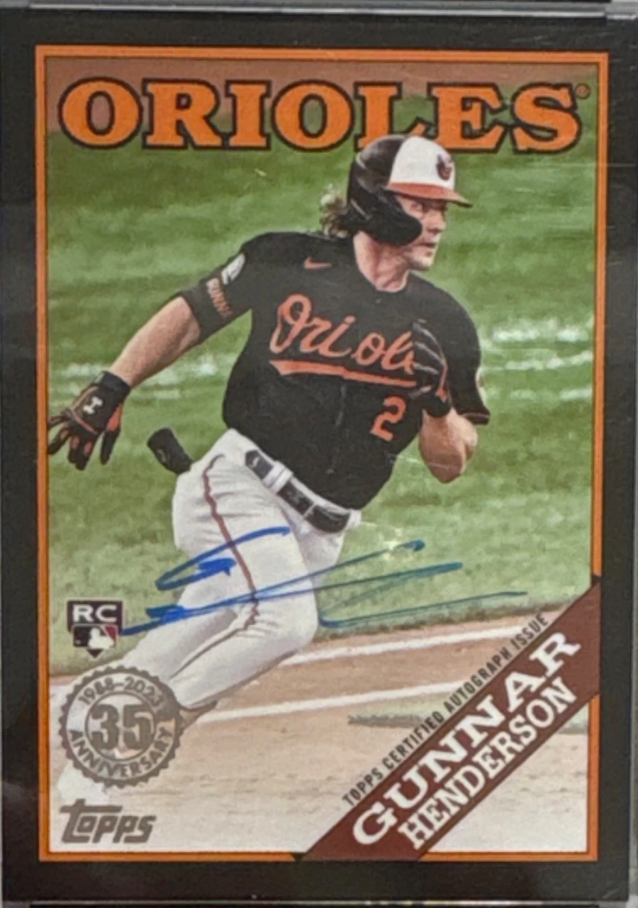 2023 Topps 1988 Topps Baseball 35th Anniversary Autograph Gunnar Henderson