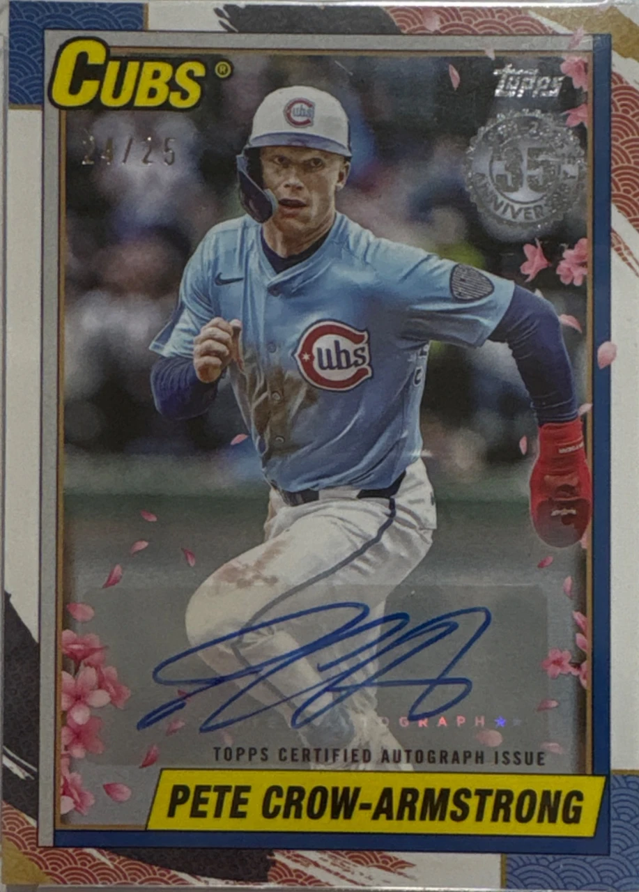2025 Topps update japan edition 1989 Topps Baseball Pete Crow-Armstrong Autograph