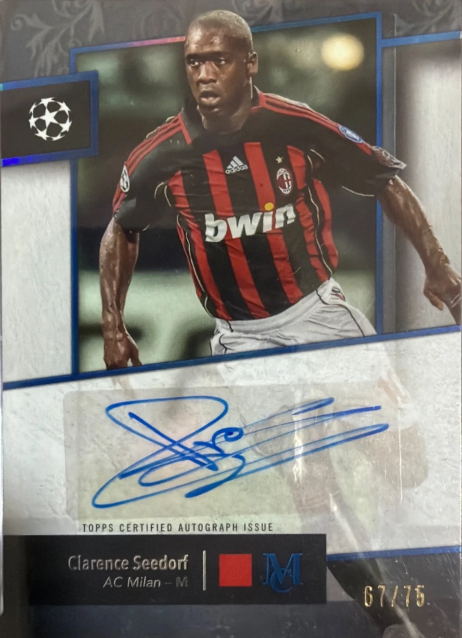 2024/25 Topps Museum Collection UEFA Club Competitions Clarence Seedorf Archival Autographs Blue /75