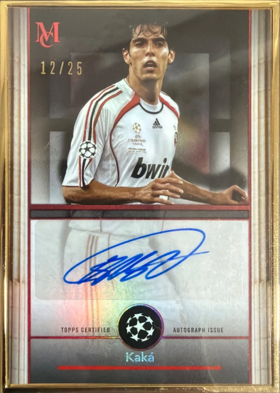 2024/25 Topps Museum Collection UEFA Club Competitions Kaká Gold Framed Autographs /25