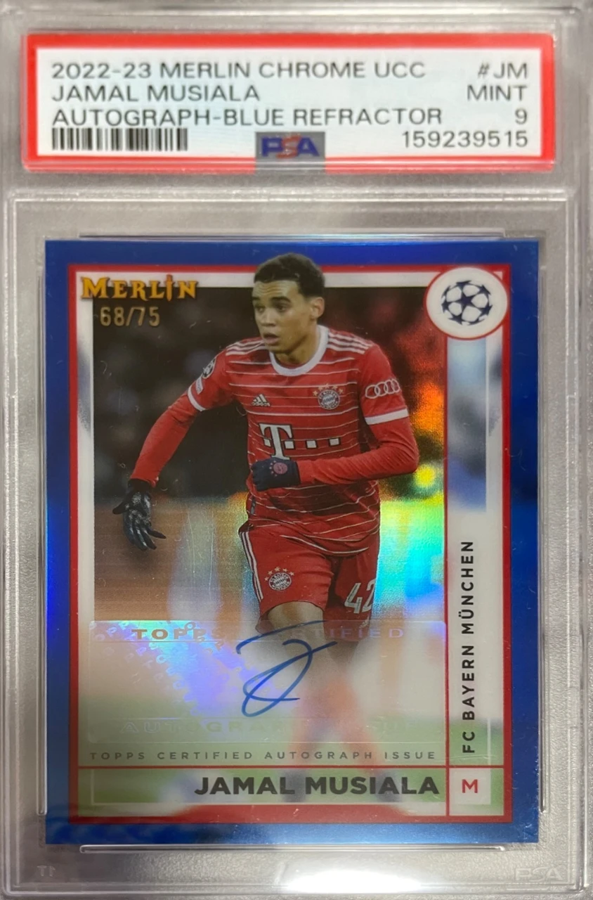 2022-23 Topps Merlin Chrome UCC Jamal Musiala Auto 69/75