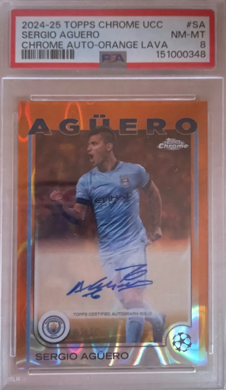 2024-25 Topps Chrome UCC Sergio Aguero Auto 02/25 🤟