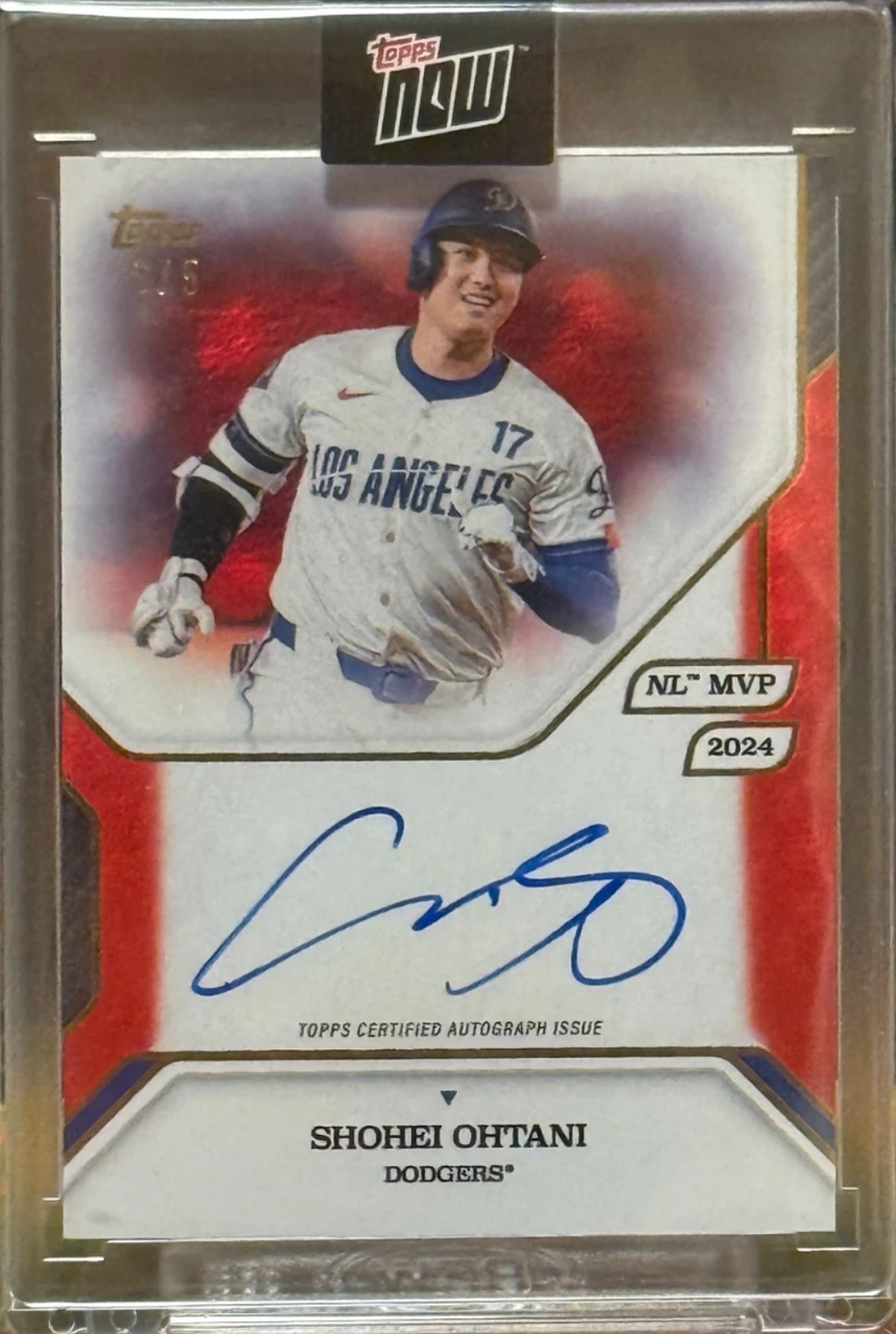 2024 Topps Now Shohei Ohtani NL MVP Autograph