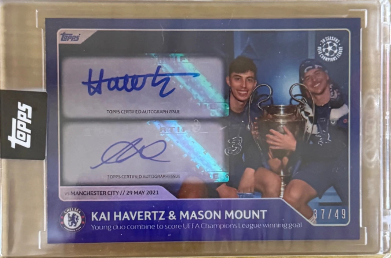 2022 Topps UEFA Champions League Kai Havertz & Mason Mount Dual Autograph