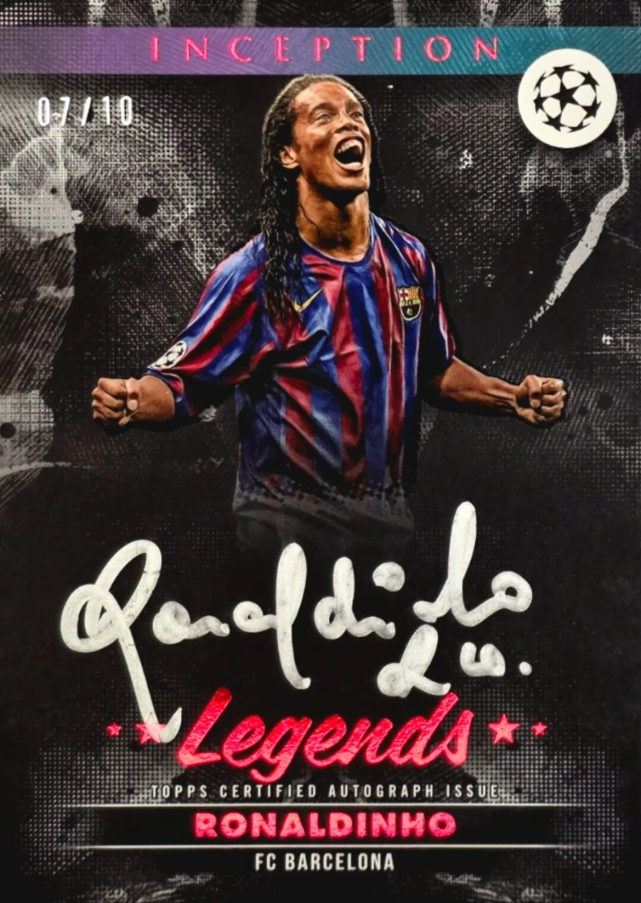 2024-25 Topps Inception UEFA Club Competitions Ronaldinho Silver Signings Autograph