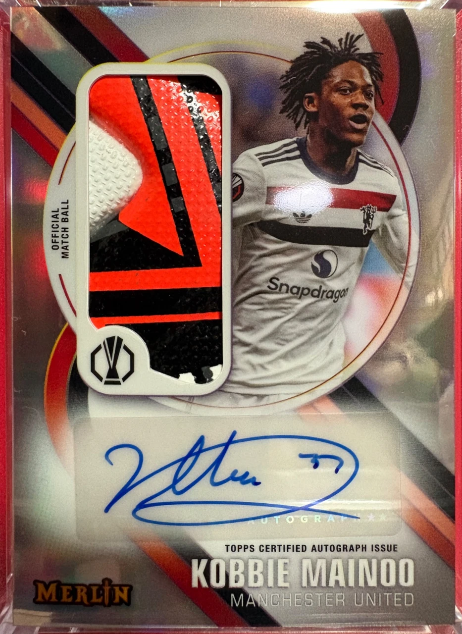 2024-25 Topps Merlin Kobbie Mainoo Match Ball Signatures