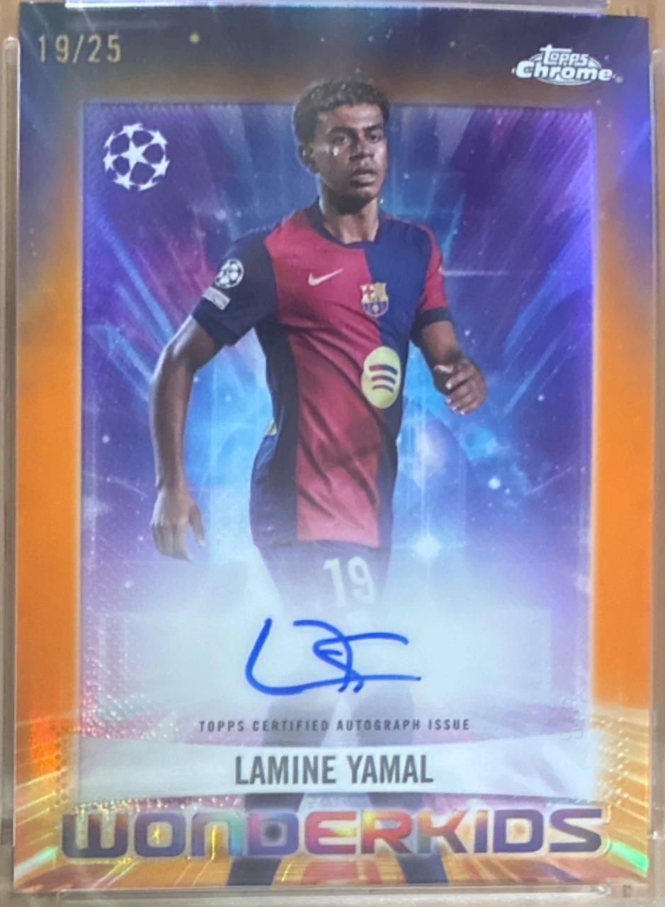 2024-25 Topps Chrome UEFA Champions League Wonderkids Autograph Lamine Yamal